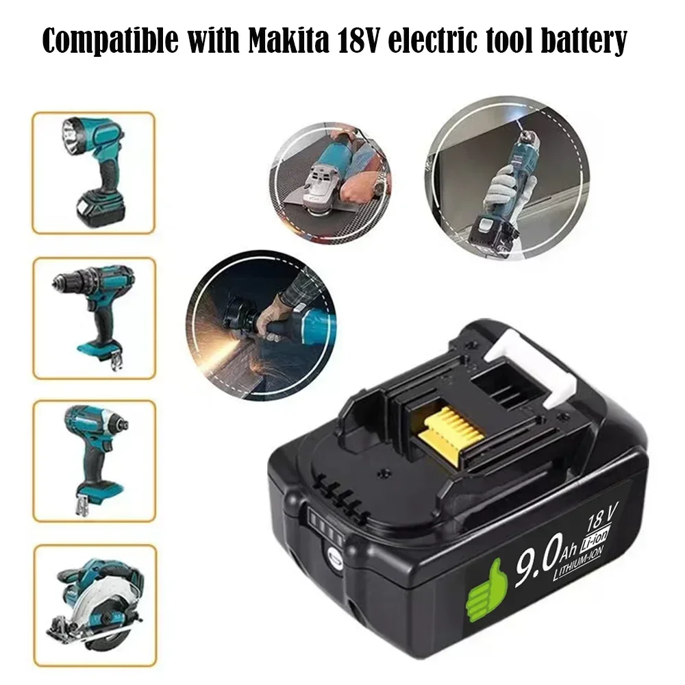 18V 9Ah 18650100% Makita Original Lithium ion Rechargeable Battery 18v drill Replacement Batteries BL1860 BL1830 BL1850 BL1860B1