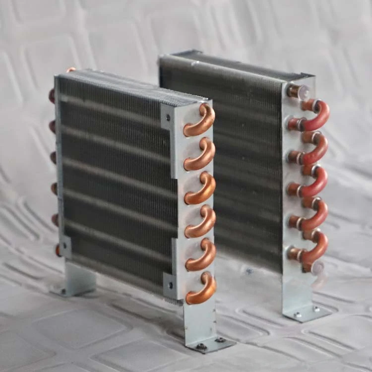 مكثف CP2x6x120 مشعاع صغير مبادل حراري صغير أنبوب نحاسي زعنفة نوع تبريد الهواء المبخر الصغير #4