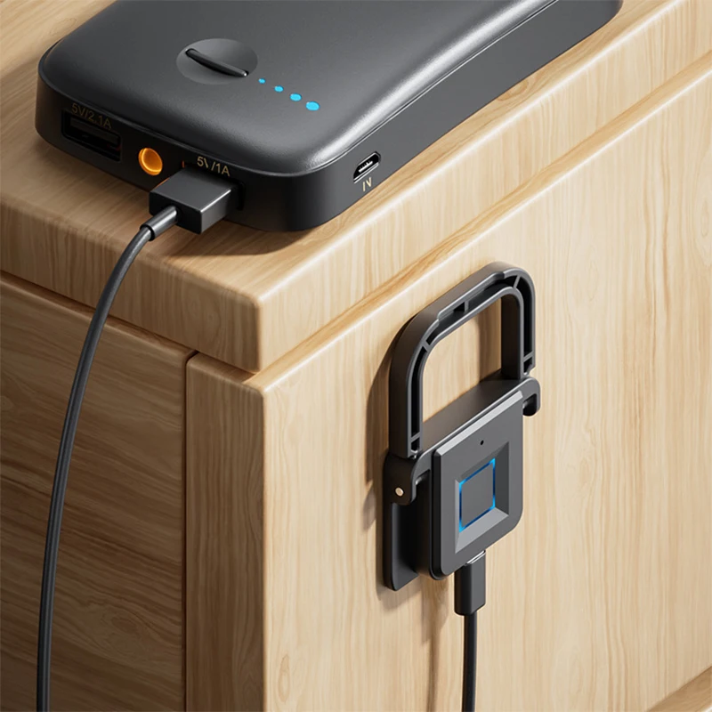 Биометрический замок с отпечатками пальцев, черный замок без ключа, умные замки для ящиков, противоугонный дверной замок, длительное время ожидания, дверная фурнитура