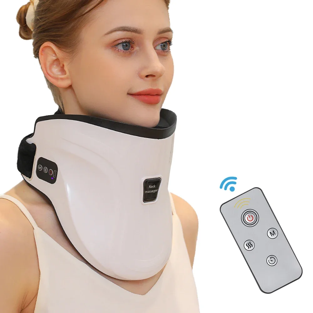 

Wireless Remote Control Cervical Spine Traction Device Electric Infrared Heating Vibration Airbag Neck Massager tractor