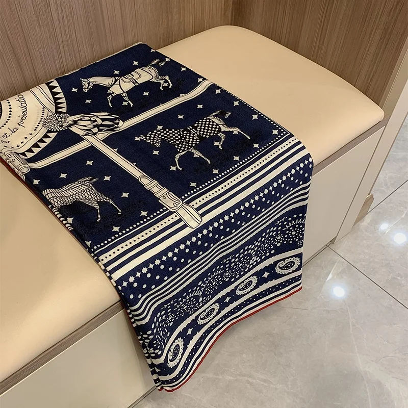 Addensare coperta di lana sciarpa scialle 2024 sciarpe di Pashmina quadrate grandi avvolge mantello per le donne autunno inverno cappotto Poncho 53 "x 53"