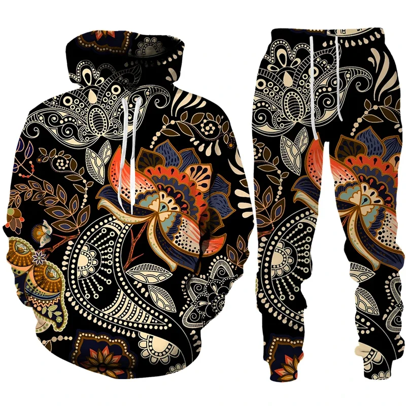 Retro African 3D Print Hoodie/Pants/Suit Ethnic Style Clothes Men/Women Tracksuit Sportswear Set Long Sleeve High-quality Casual