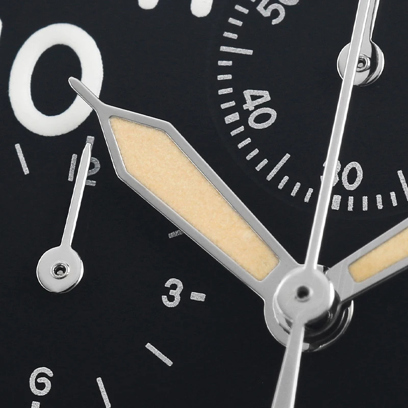 Militado ML1868KF Retro VK67 Quarz-Chronographenuhr, Edelstahlgehäuse, 3 Zifferblätter, wasserdicht, 100 m, Multifunktions-Militäruhr – Detail 11