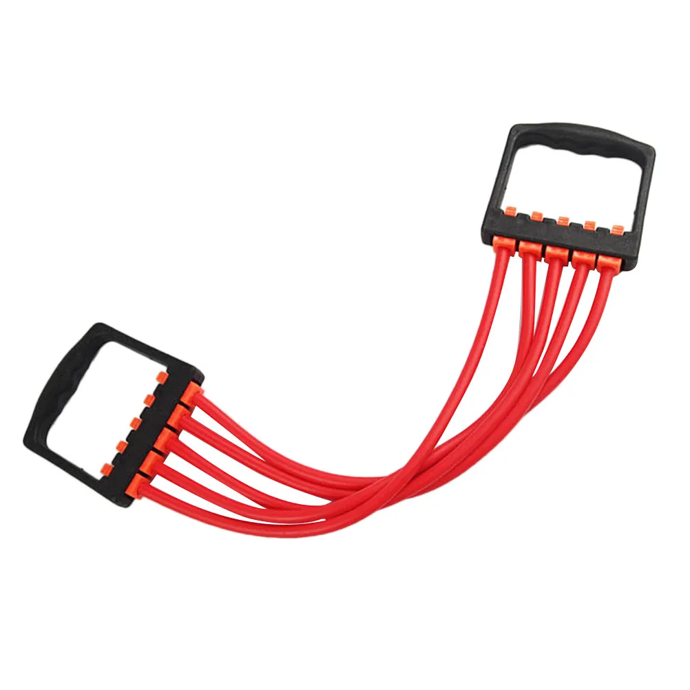 Chest Expander Adjustable Spring Rubber Exerciser Arm Pulling Resistant Band Random Color Muscle Training Equipment for Fitness