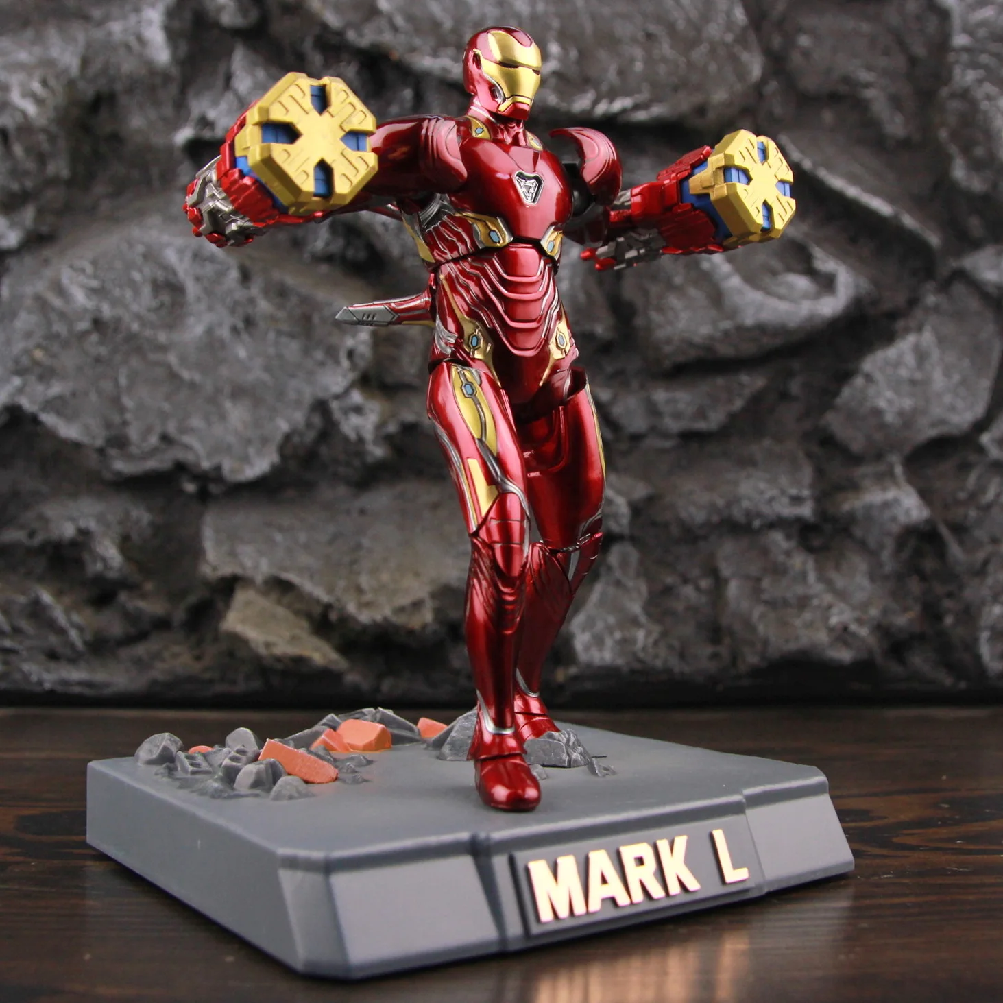 ZD Toys Deluxe Ironman Mark L 50 MK50 Nano Armor Weapons 7" Actionfigur LED-Lichtplattform Tony Stark Infinity War Modellpuppe – Detail 36