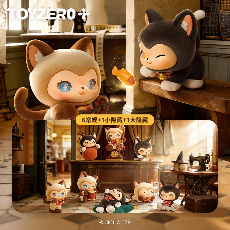

Toyzero+ The Magic Furry Mewky Blind Box Original First Gen Tailor Shop Flocked Figure Desktop Decoration For Anime Collectors