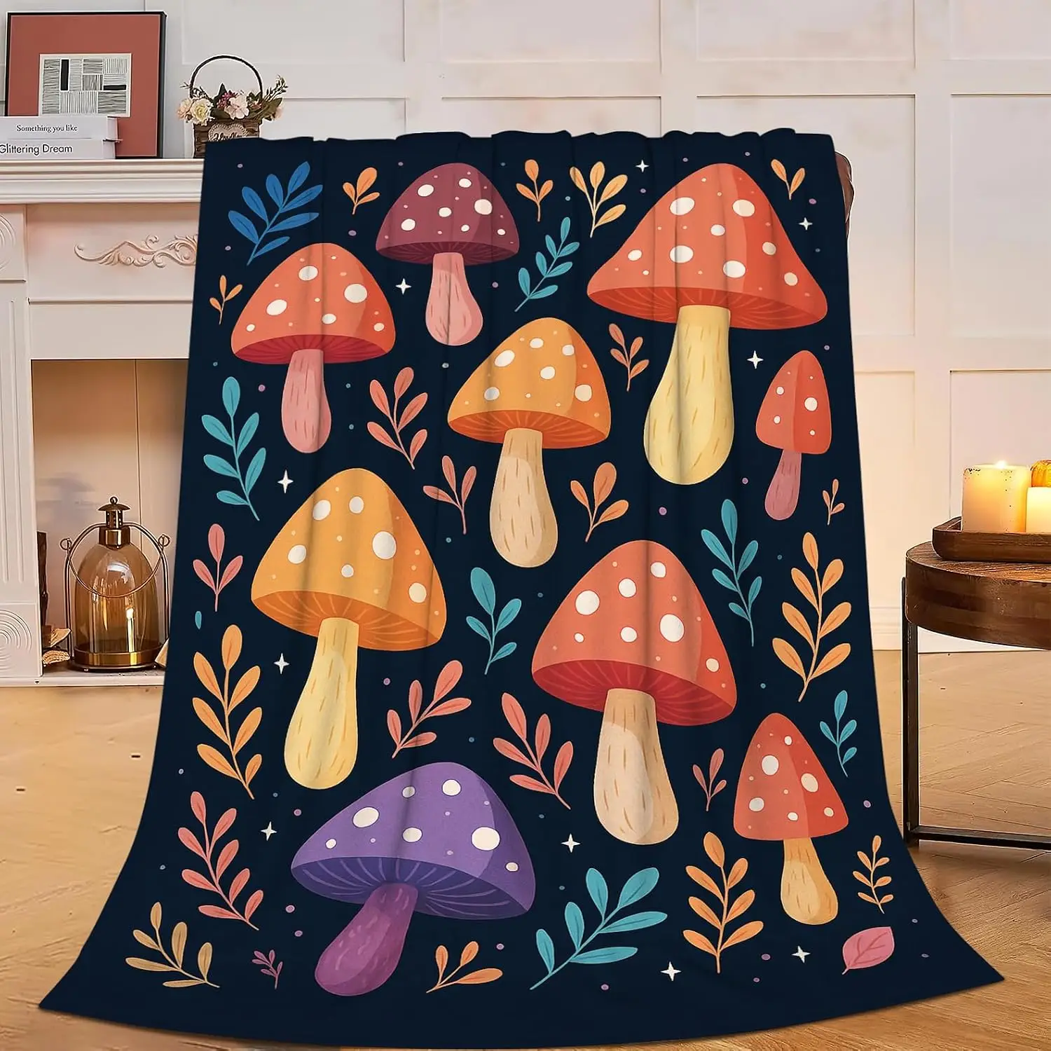 Modern 3D Panda Blanket Glowing Butterfly Flower Animal Print Cozy Throw For Luxury Living Room Sofa Bed Couch Home Decoration