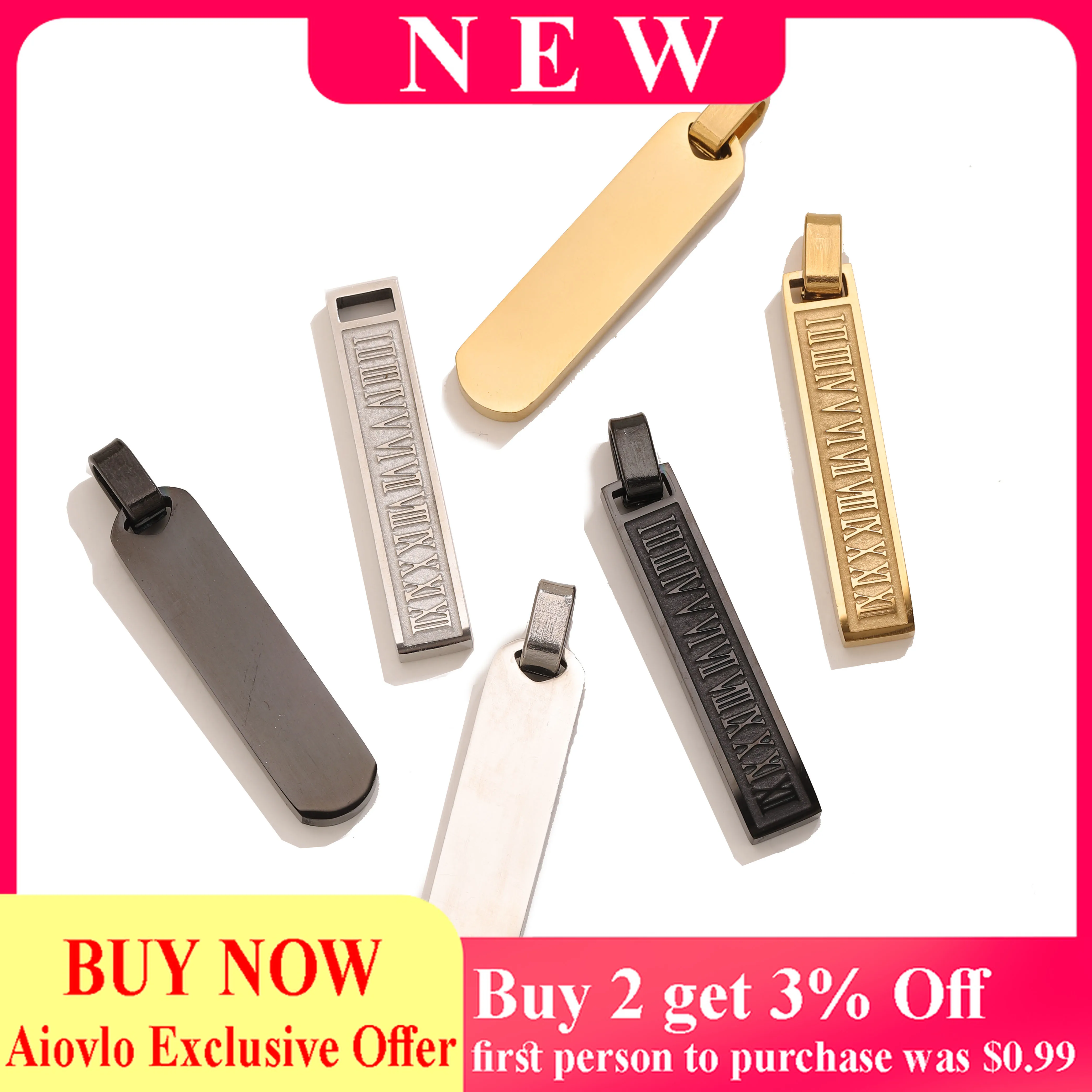 

1 шт. прямоугольный кулон из нержавеющей стали с римскими цифрами, подвески для DIY ожерелья, серег, изготовления ювелирных изделий, оптовая продажа, поставки