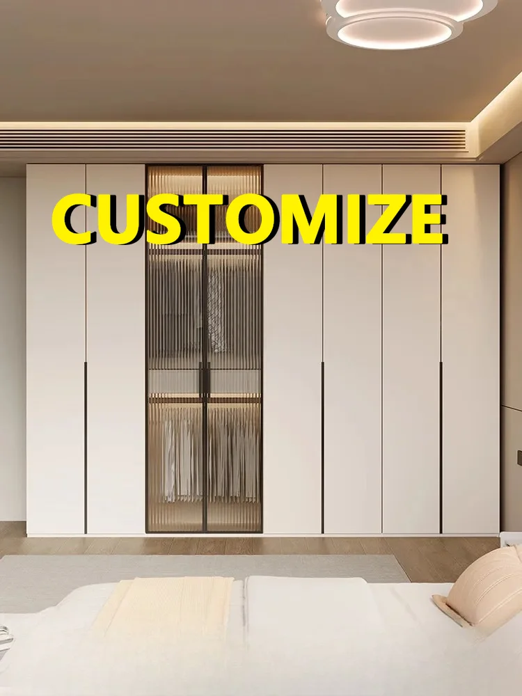 Any Size Custom Aviation Grade High Density Honeycomb Aluminum Wardrobe Zero Formaldehyde Eco Friendly Glass Door Modern Bedroom