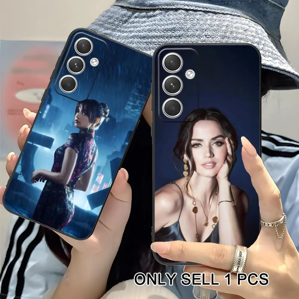 Ana de Armas Phone Case for Samsung Galaxy S26 S25 S24 S23 S22 S21 S20 Note20 Plus FE Ultra Soft TPU Shockproof Cover