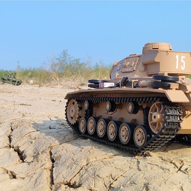 Kubin Kehenglong 3849-1 1:16 Deutscher Panzer III H-Typ-Panzer Simulation Fernbedienung Elektrischer multifunktionaler Wettbewerbspanzer