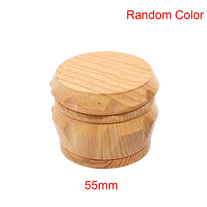 Tobacco Grinder With Cutting Blades 40 55 63MM Wood Zinc Alloy 4 Layer Herb