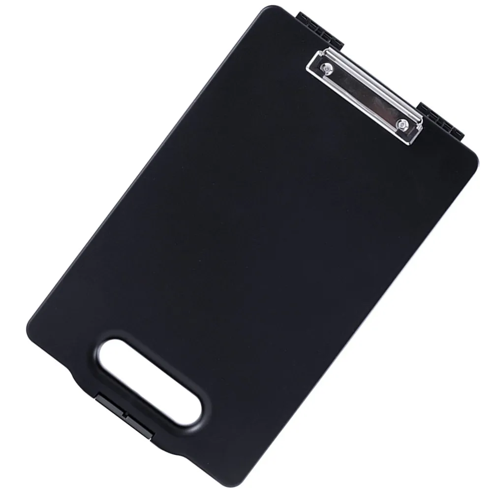 1pcs-portable-clipboard-storage-box-large-capacity-pp-plastic-file-folder-writing-pad-lightweight-for-work-school-use-black