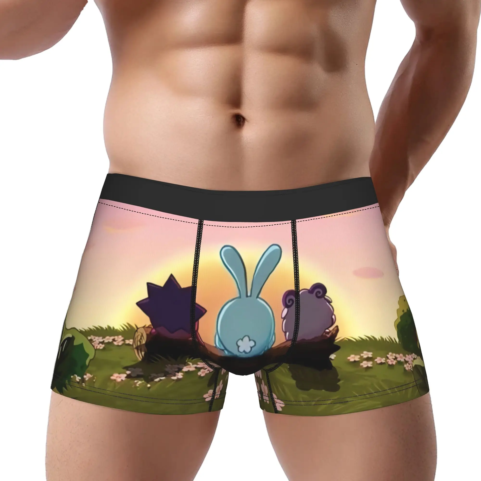 Smeshariki Underpants Breathbale Panties Male Underwear  Print Shorts Boxer Briefs