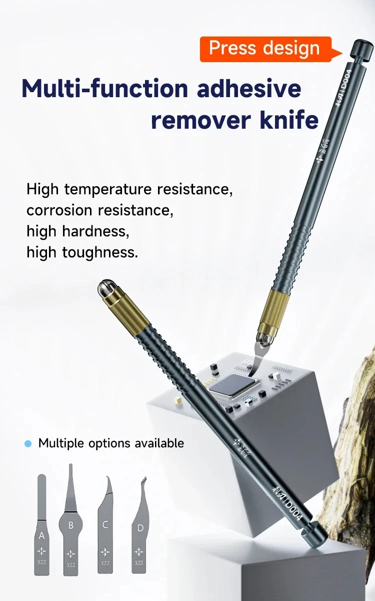 XZZ Sharp Klinge D004 Multi-funktion Klebstoff Entferner Messer Professionelle Kleber Schrott Werkzeuge Für Motherboard Chip Schichtung Hebeln werkzeuge – Detail 1