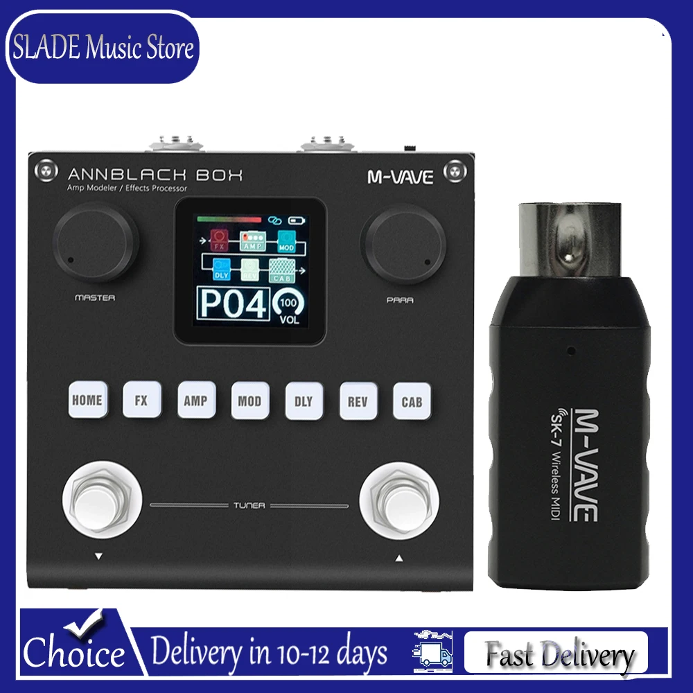 

M-VAVE Blackbox Guitar/Bass AMP Modeler Multi Effects Processor Rechargeable for Electric Guitar Bass Accessories