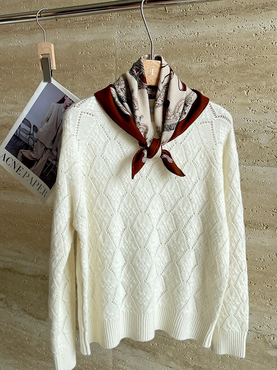 Классический женский шелковый шерстяной шарф 65 см, маленькие шарфы, поделки, шали с закрученными краями, украшение для головы, волос, шеи, зимний рождественский подарок