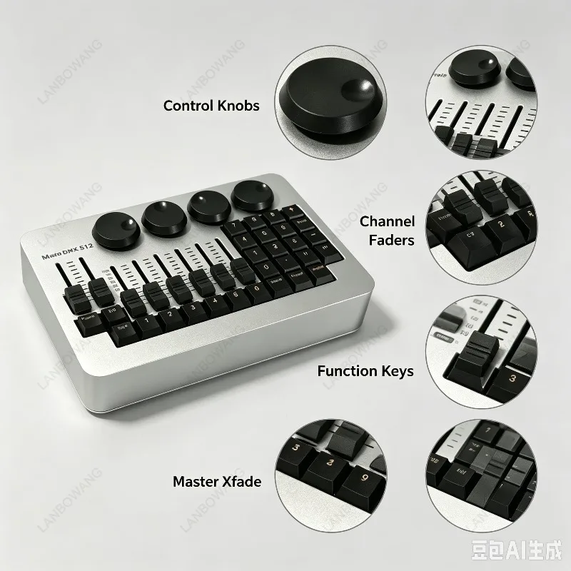 Suitable for Mini Light Command Wing DMX512 Stage Light Console Command Wing Bar Live Room Control Desk