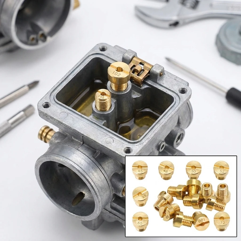 10 pezzi per carburatore Dellorto SHA PHBG PHVA, ugello del foro principale del carburante M5, ugello del getto principale, ugello del getto di minimo.