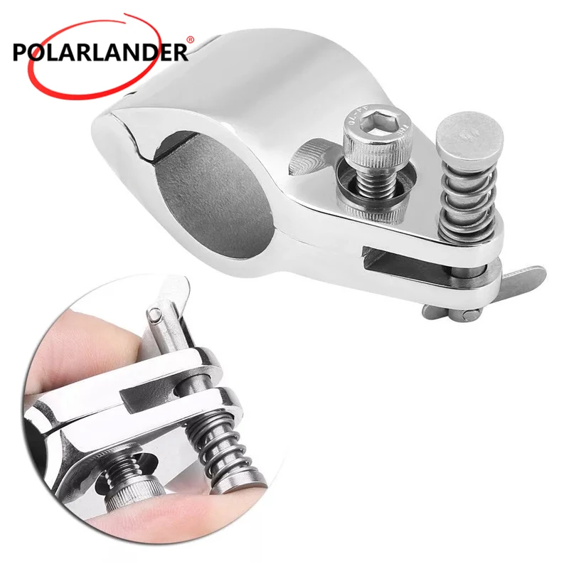 1Pcs 316 Stainless Steel Bimini Top Slide Sleeve Mirror Polished 32mm 1.26Inch Surface Mount Marine Yacht Hardware Fitting