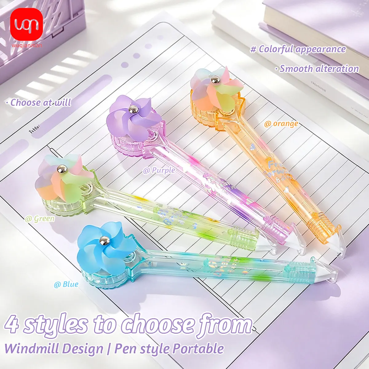 Fun Rotatable Windmill Decor Pen‑Style Correction Tape Mini Portable Smooth  Corrector Novelty Stationery Supplies