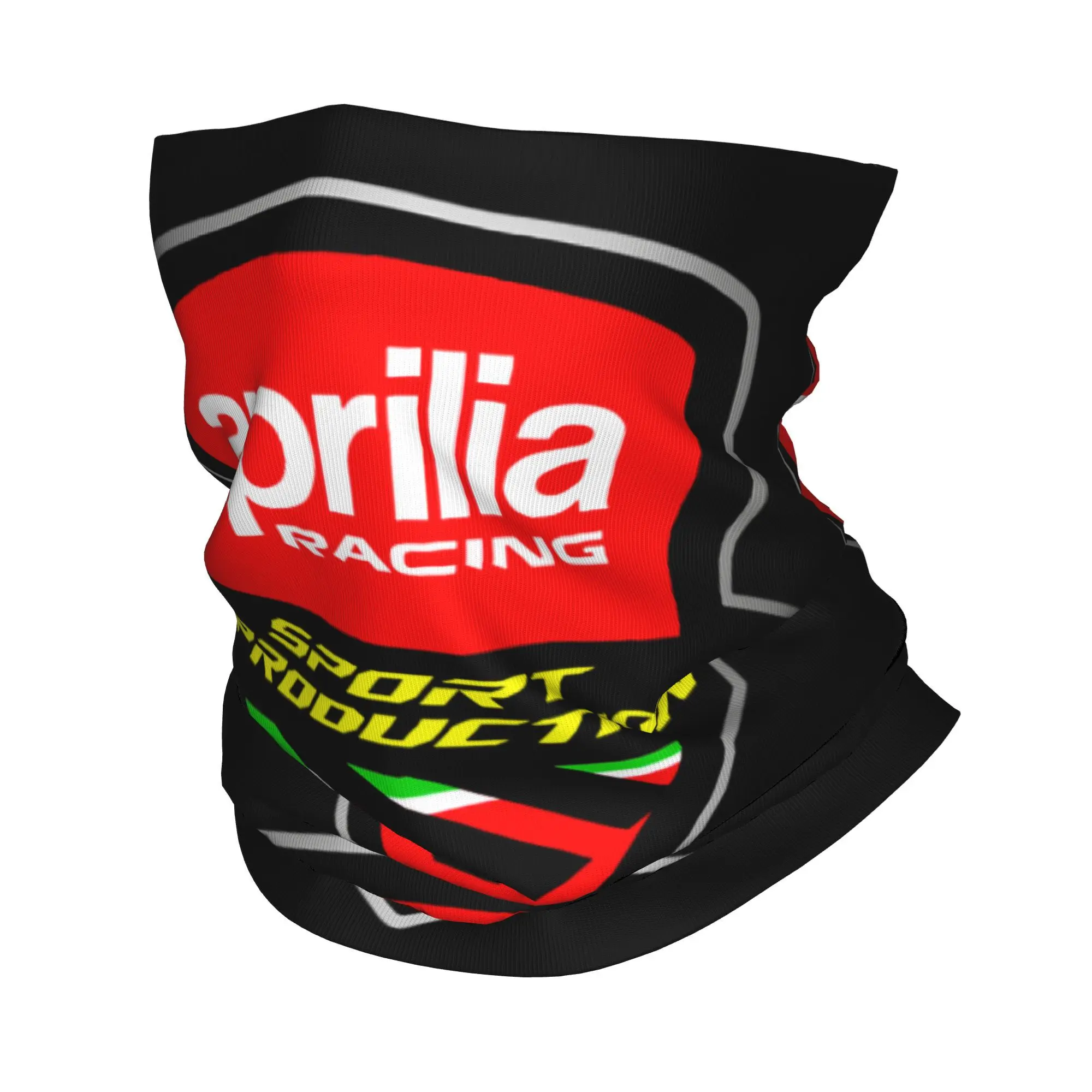 Custom Motor Aprilias Racing Logo Bandana Winter Neck Warmer Men Windproof Wrap Face Scarf for Ski  Gaiter Headband