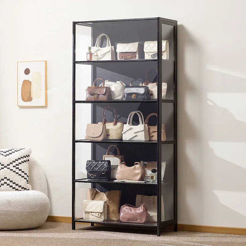 Bag storage artifact Home wardrobe storage Dust-proof finishing shelf Luxury storage Transparent box Display cabinet