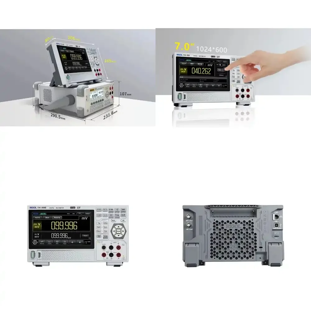 Digital Multimeter for DM858E 5.5 Digit Resolution 125 rdgs s 80 rdgs s Desktop Bench Type with 0.06 Accuracy DCV True