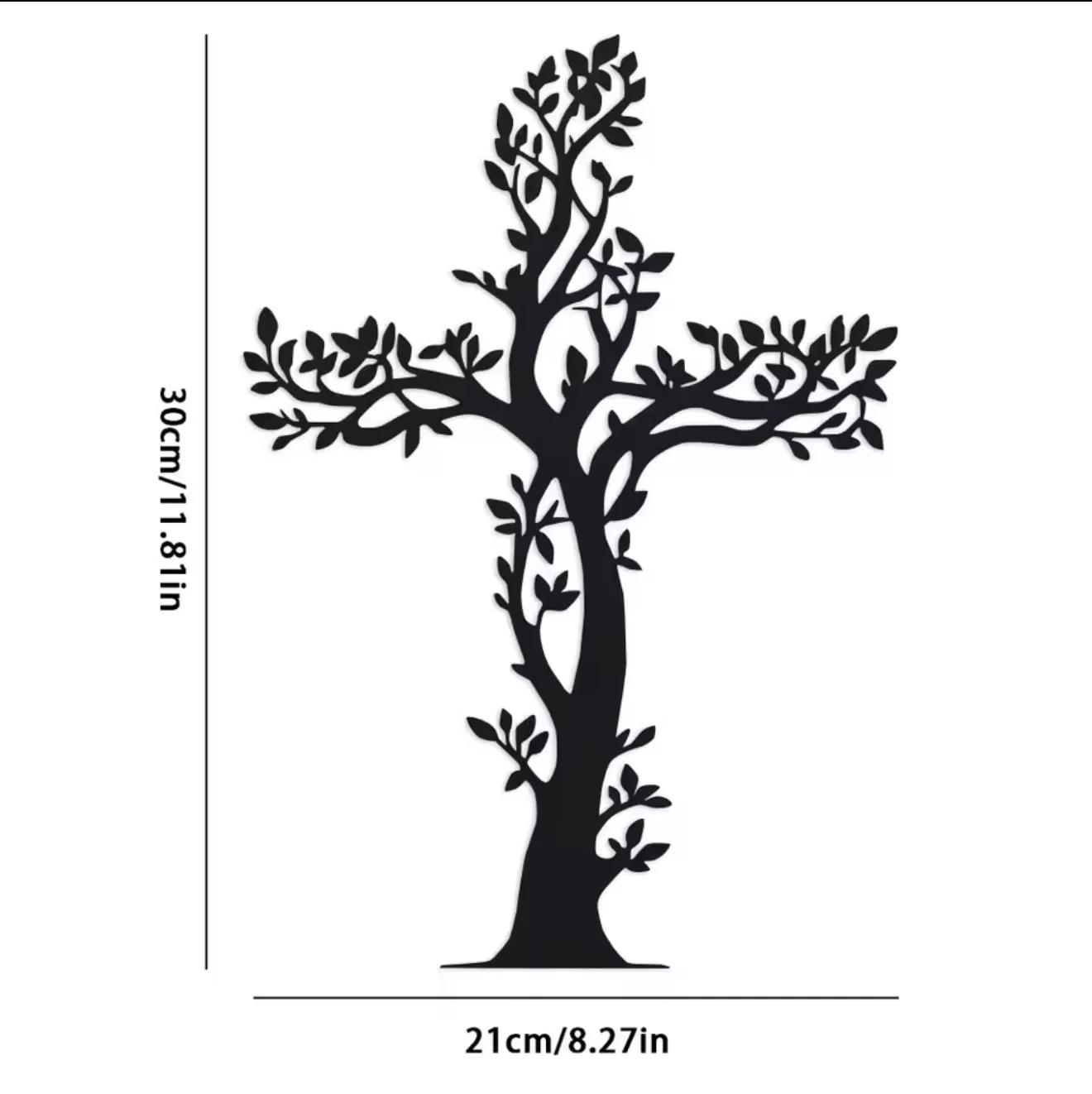 1pc Metal Vintage Iron Living Cross Metal Wall Decor -Weather-Resistant Christian Religious Art, Year-Round Christmas Home Decor