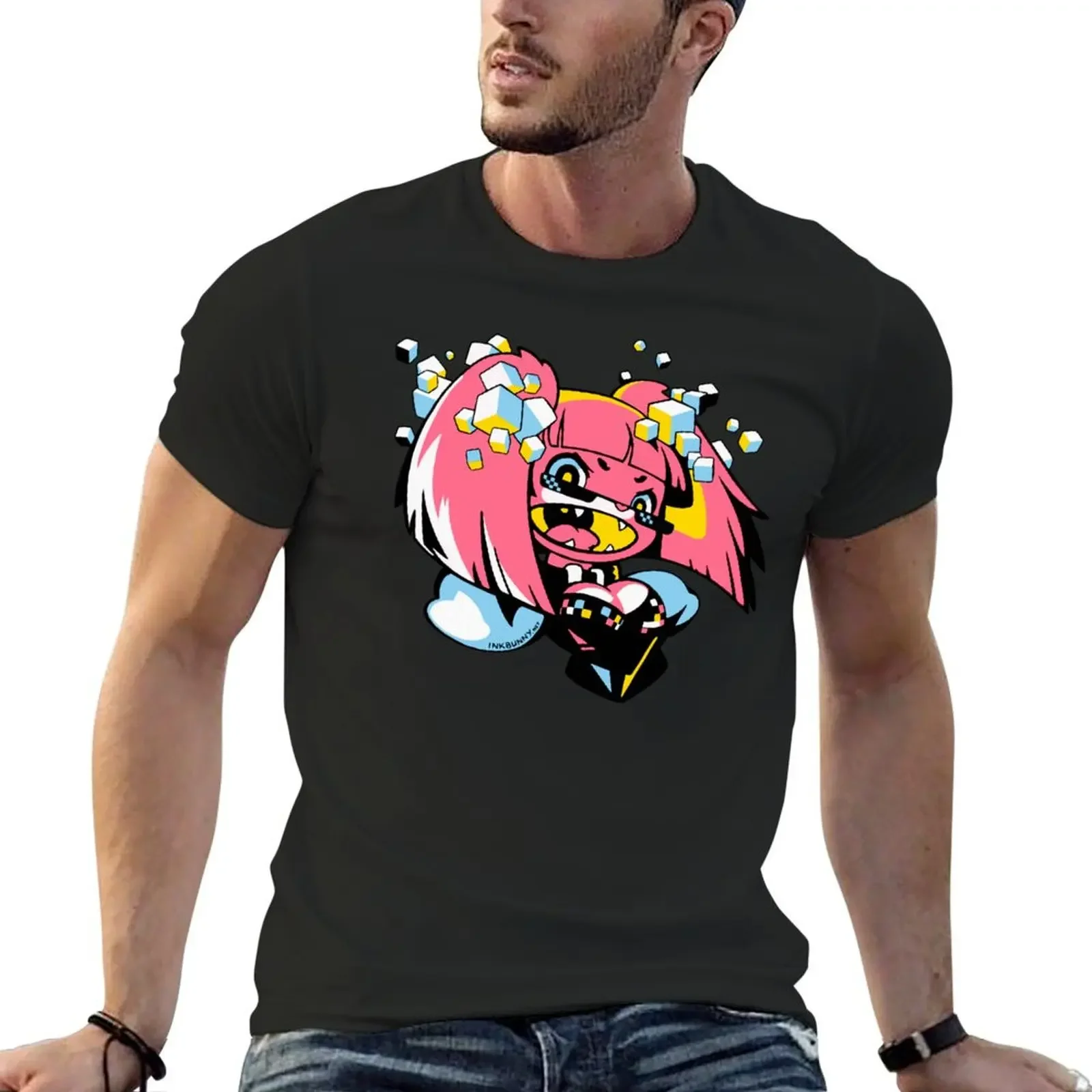 Camiseta Inkbunny de OCTAMOUS para hombre, camiseta de archivo azul, ropa para hombre, camiseta de diseñador para niño