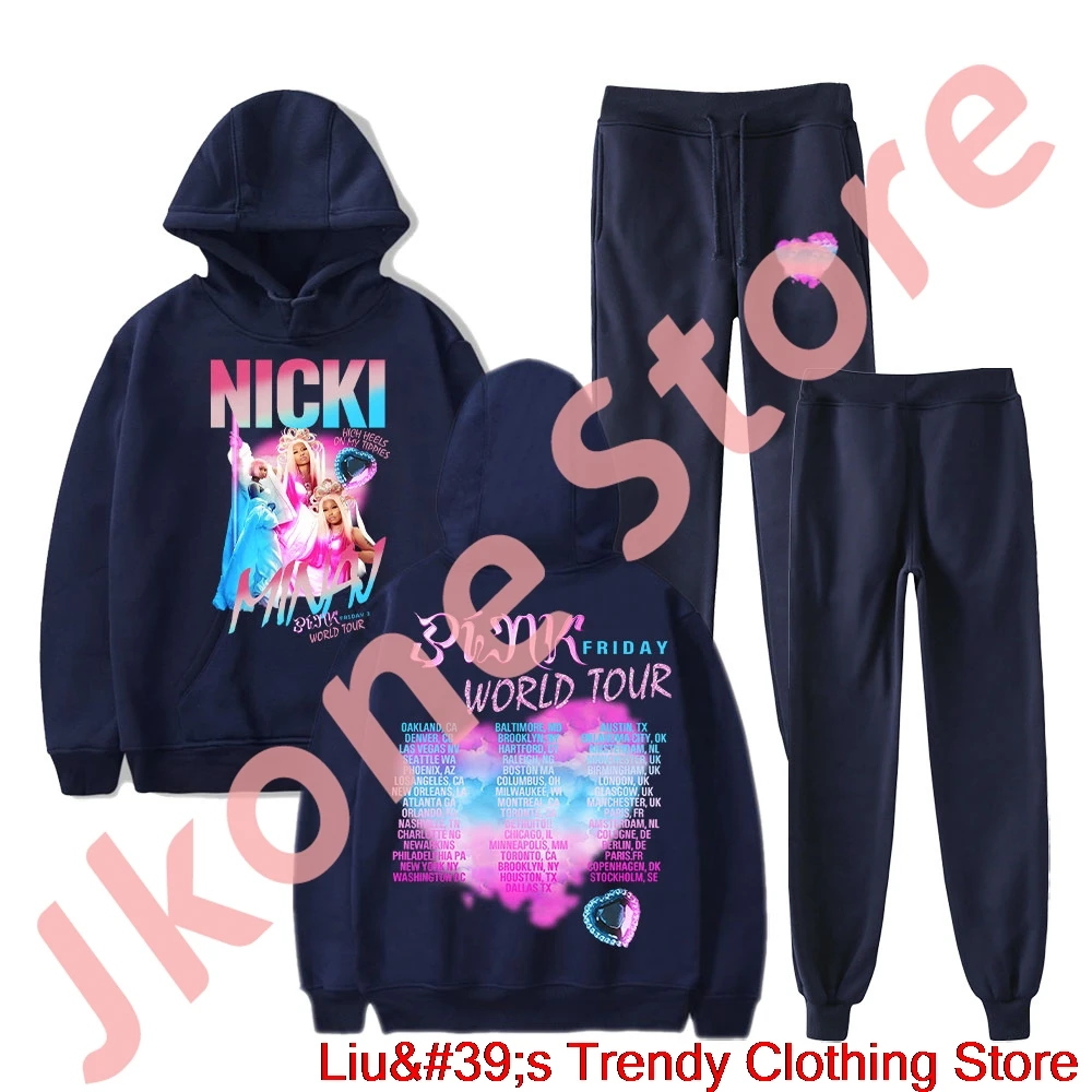 Nicki Minaj GAG City World Tour com moletons masculinos e femininos, moda casual, moda streetwear, rosa Friday 2 Merch, logotipo PF2