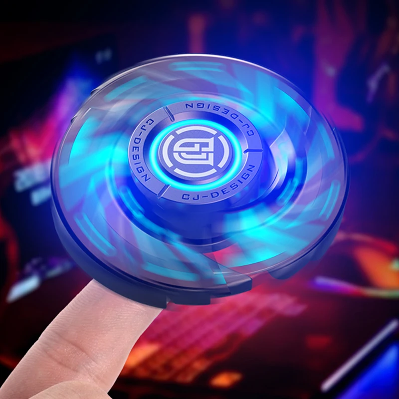 炎多機能発光フィジェットスピナー取り外し可能な金属ハンドスピナーデスクトップ指先ジャイロオフィスストレスリリーフおもちゃ