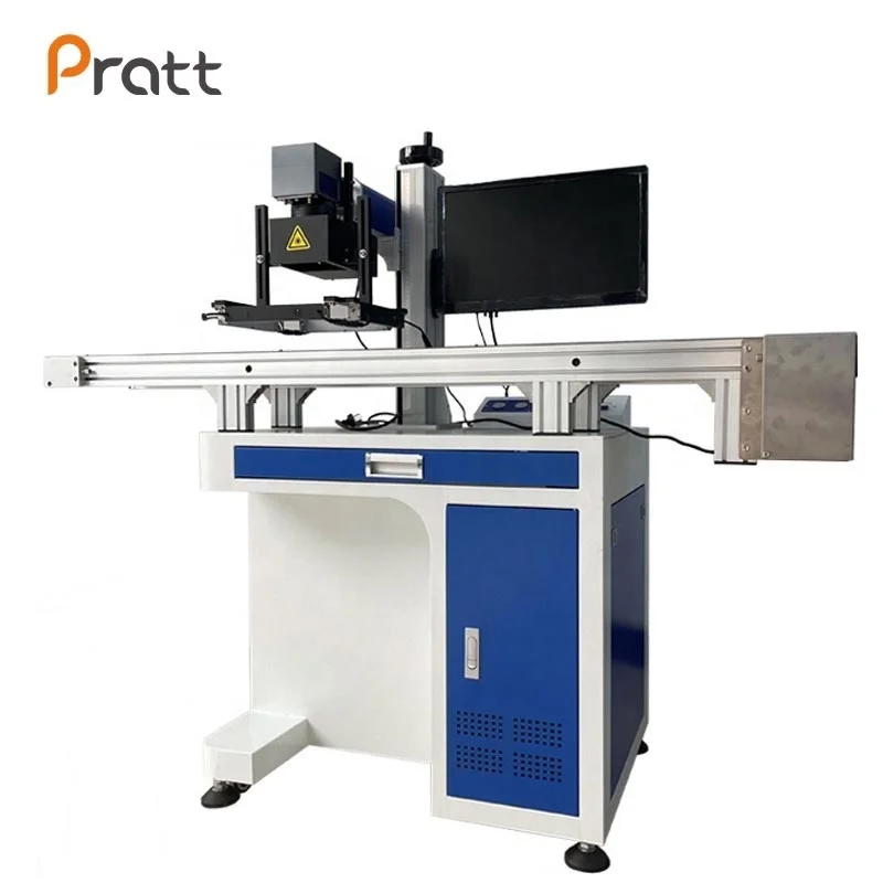 30W 50W Fiber With Visual Ccd Positioning System Automatic Identification Vision Laser Marking Hine