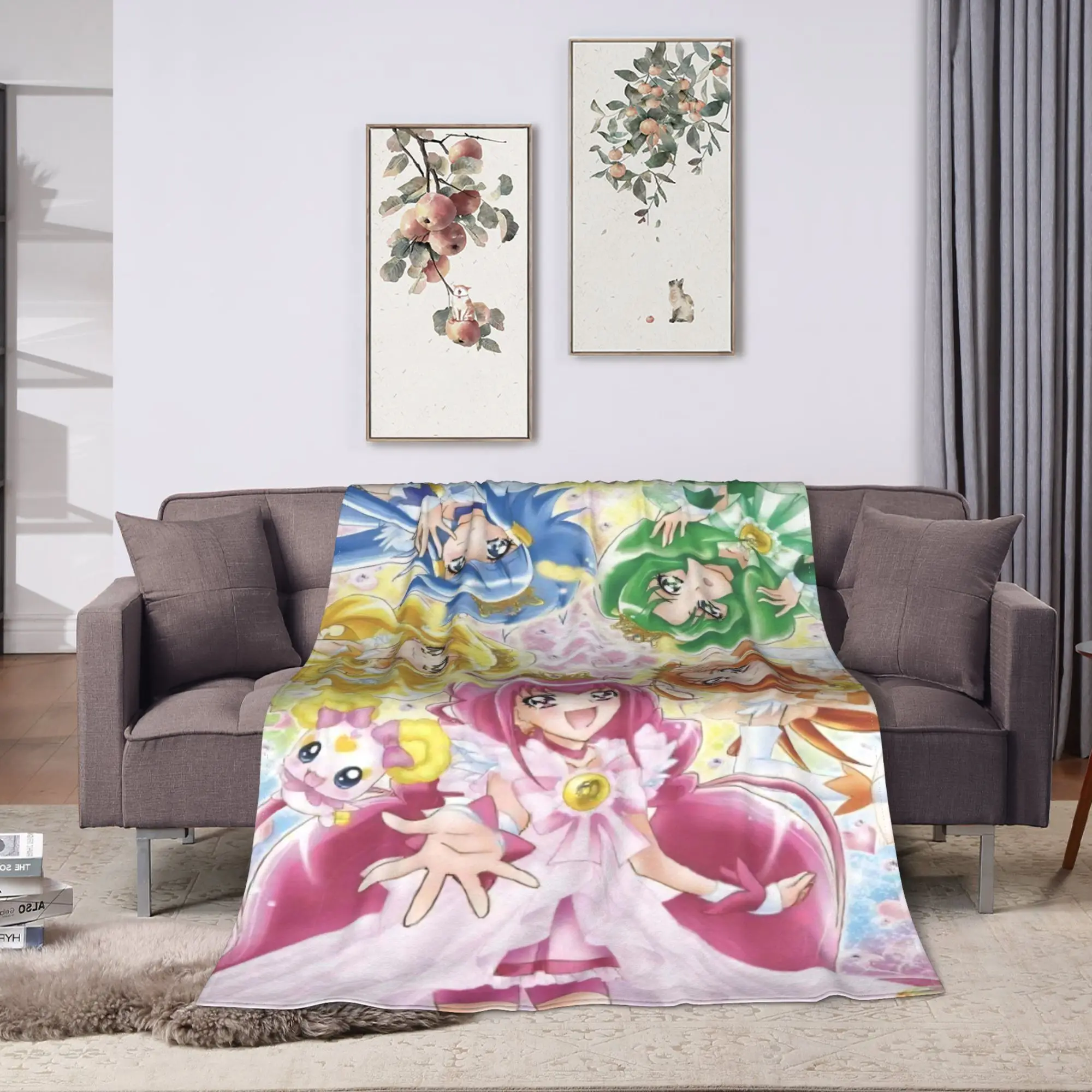Mermaid Melody Pichi Pichi Pitch Blanket Quality Soft  Throw Blanket Winter Child Couch Chair Funny Bedspread