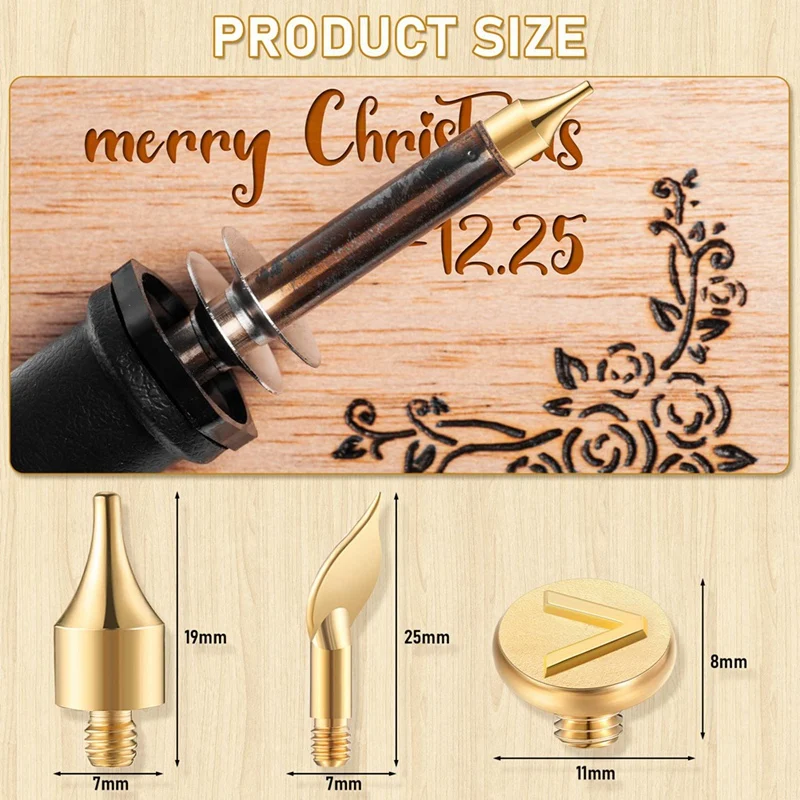 56 Stuks Houtgestookte Tip Letter Hout Brandende Tip Set Inclusief Alfabet Nummer Symbool