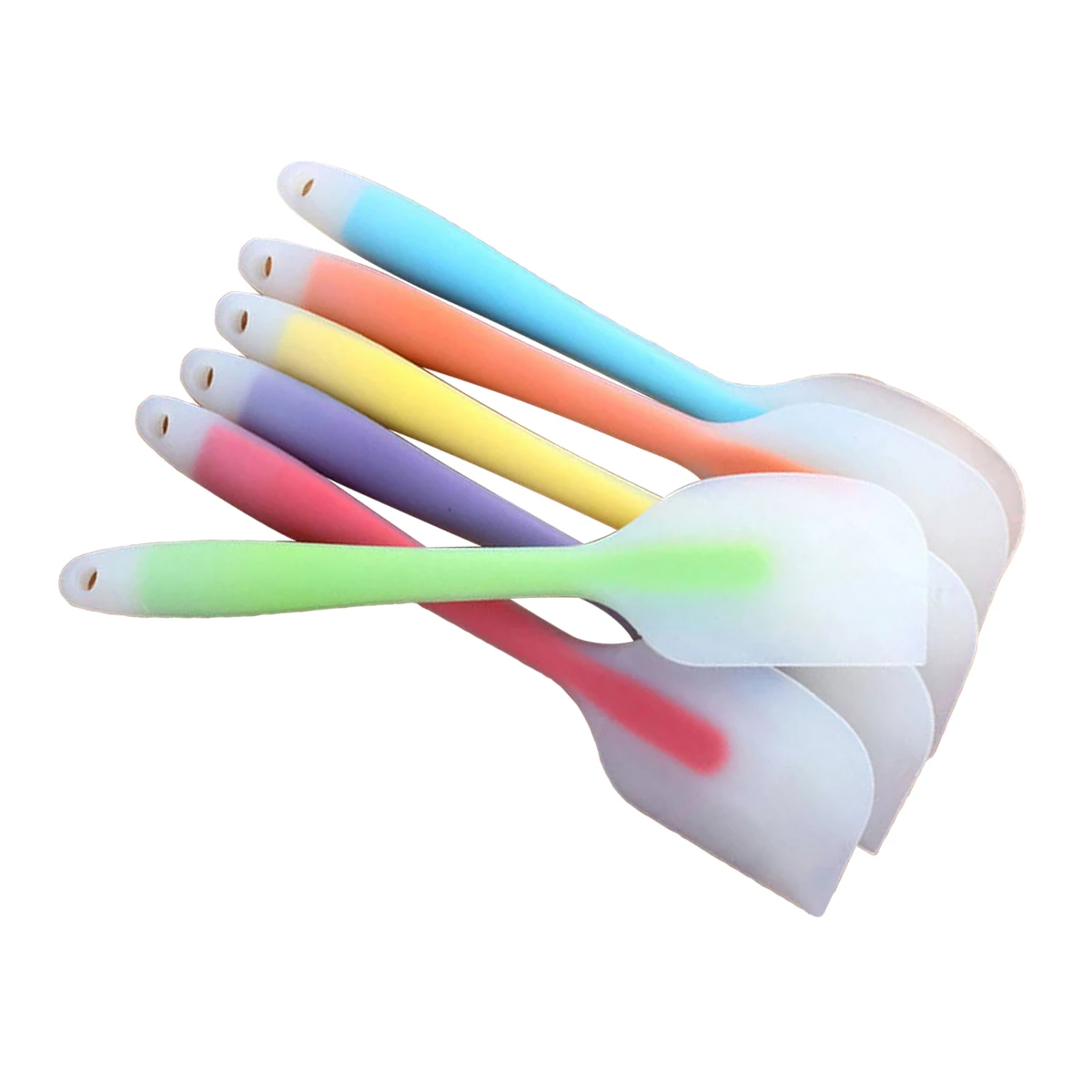 

6pcs Silicone Spatula Set Heat Resistant Flexible Turner Non Scratch Safe Utensils Cooking Tools Food Grade Approved Premium