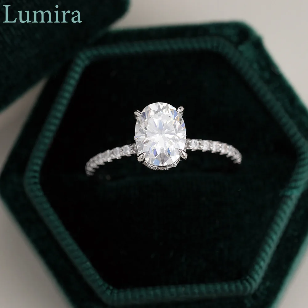 

Lumira Oval-Shaped Platinum PT950 Exquisite Women's Ring Pigeon Egg-Shaped 1ct/2ct/3ct Moissanite Diamond Ring Birthday Gifts