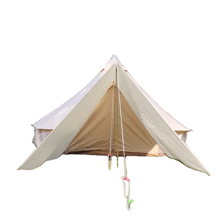 Outdoor Waterproof 5m Canvas Bell Tent for Hunting Glamping Camping and Hotels for Outdoor Adventures