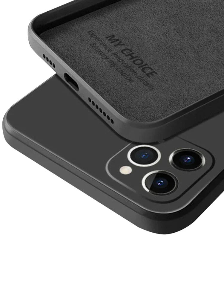 Étui de Protection d'appareil photo pour iPhone17 11 Pro Max Coque étui en Silicone liquide de luxe pour iPhone 16 15 14 13 12 Pro Max étui souple