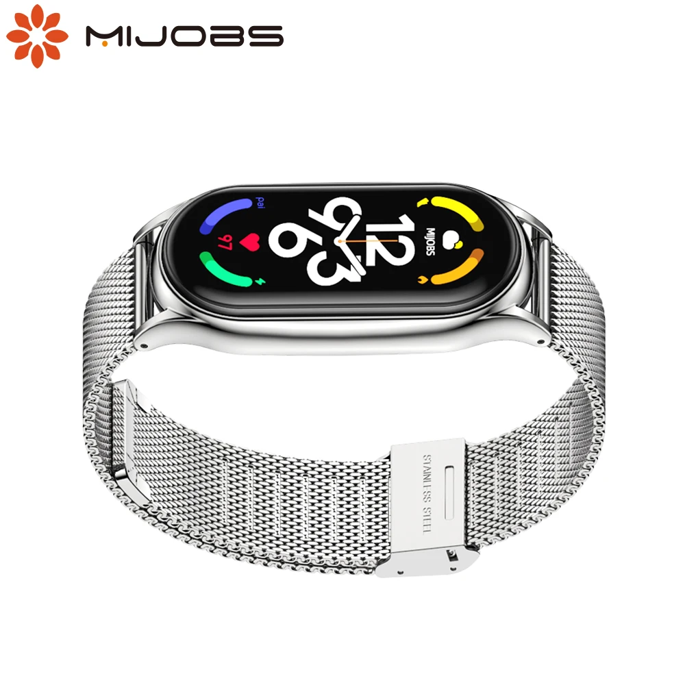 Металлический браслет на запястье для Mi Band 6 7 8, наручный браслет для Xiaomi Mi Band 3 4