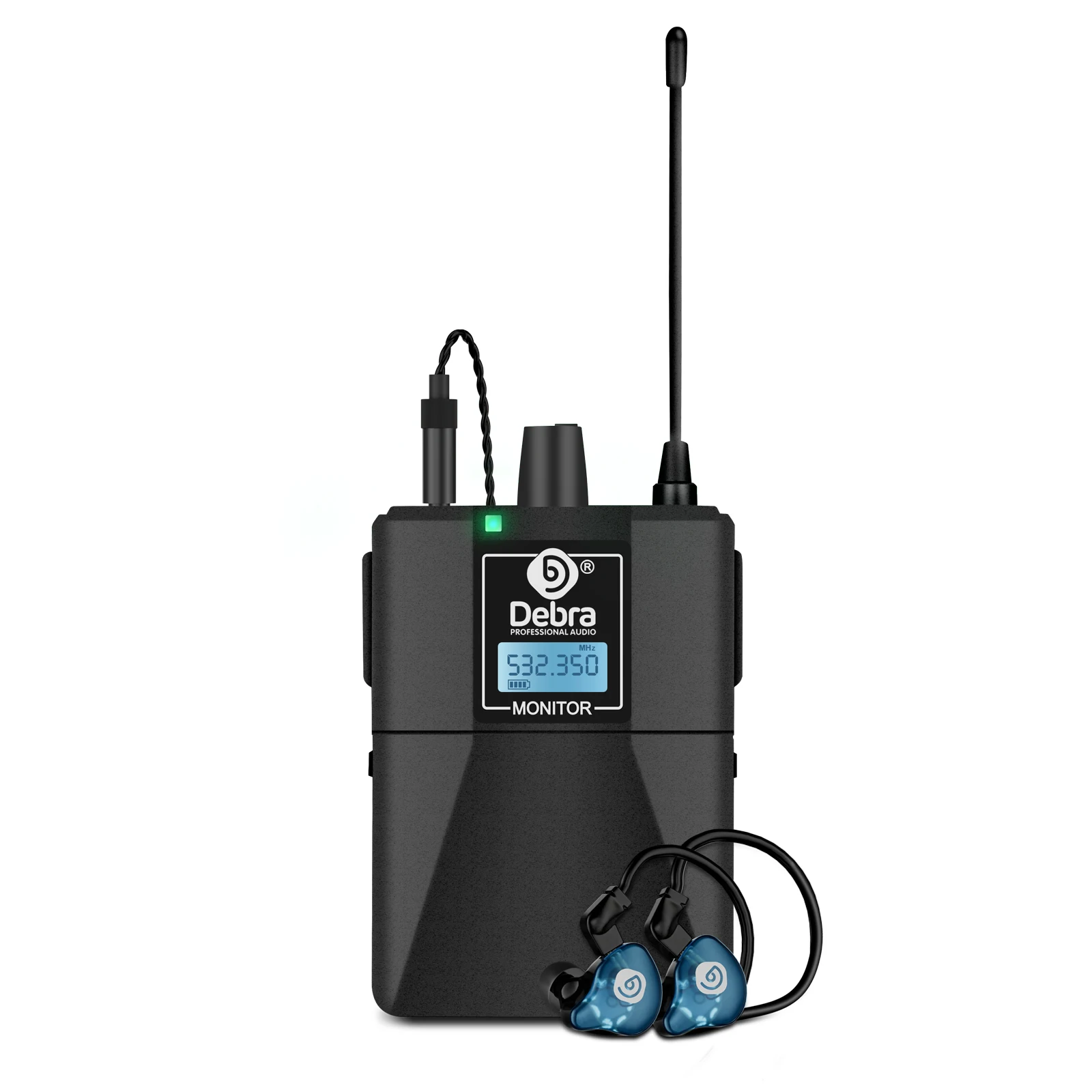 Debra ER-202 Draadloos in-ear monitoringsysteem met Bluetooth 5.0 en UHF-technologie voor podium- en theateroptredens