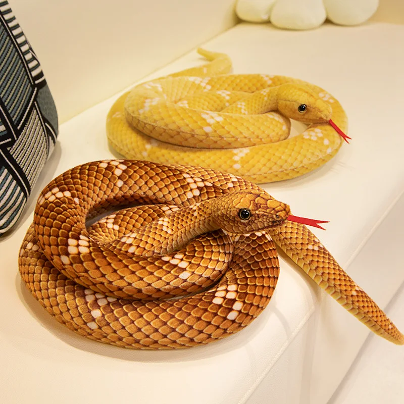 70~280cm 6 Colors Snake Doll Plush Toy Stuffed Wild Animal Boa Cobra Long Pillow Plushie Peluche Decor Gift