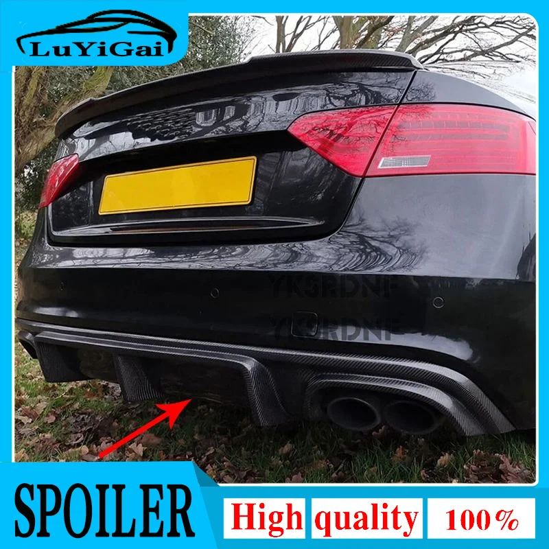 Задний бампер, диффузор, спойлер для Audi A5 Sline S5 2DOORS 4 двери, кабриолет 2012-2016, настоящее углеродное волокно, не для A5 Standard