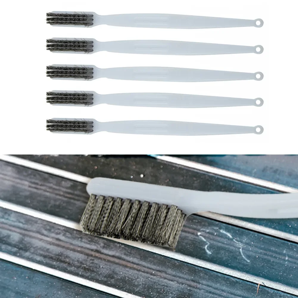 5pcs Stainless Steel Wire Brushes Rust Remover Wire Brushes Metal Rust Removal Industrial Metal Polishing Burring Cleaning Brush