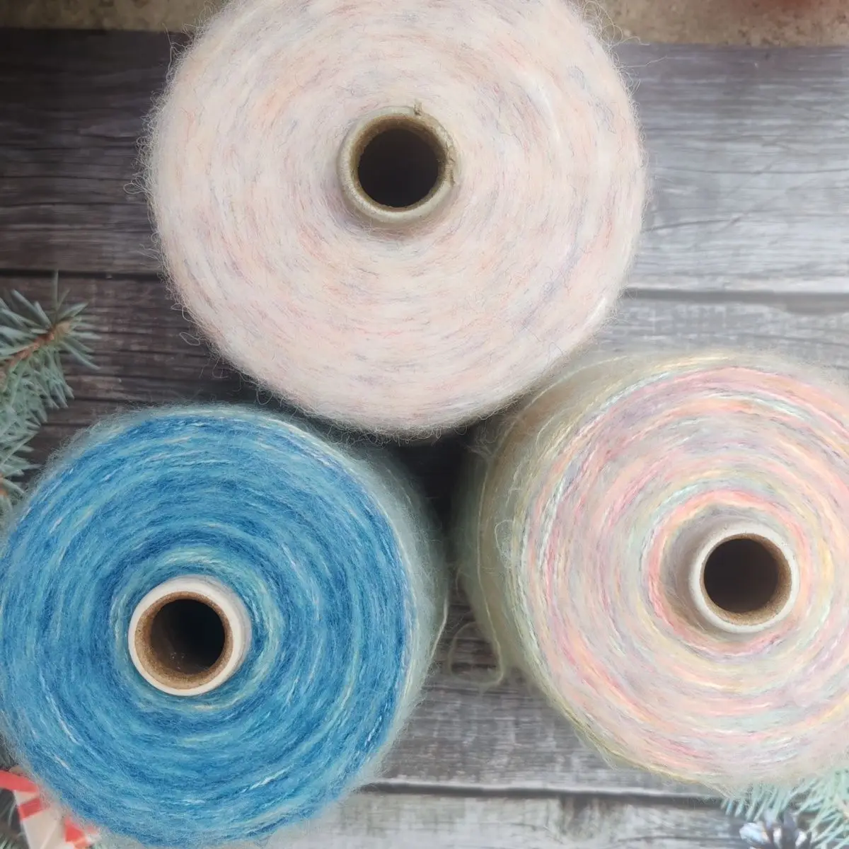 250 Ombre Mohair Cotton Blend Yarn Soft Halo Crochet Knitting Yarn for Sweater Cardigan Shawl Baby Blanket Handmade Projects