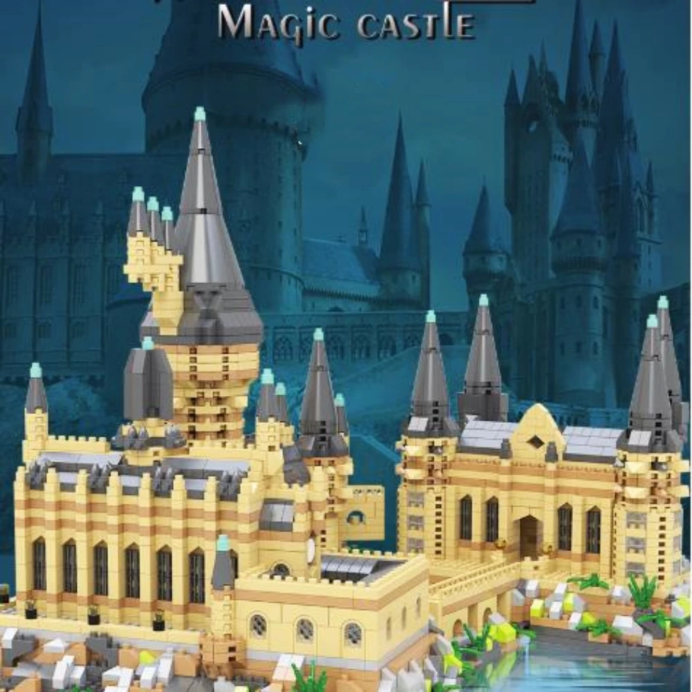 Doubuilt Mini Magic Castle Building Blocks Construction Toys Creative Assemble Puzzle Birthday Gift Home Desktop Decoration