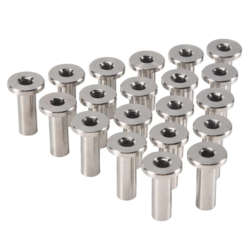 

20Pcs Stainless Steel Protector Sleeves Protective Sleeves Grommet Kit For 1/8Inch Wire Rope Cable Railing, DIY Balustrade T316