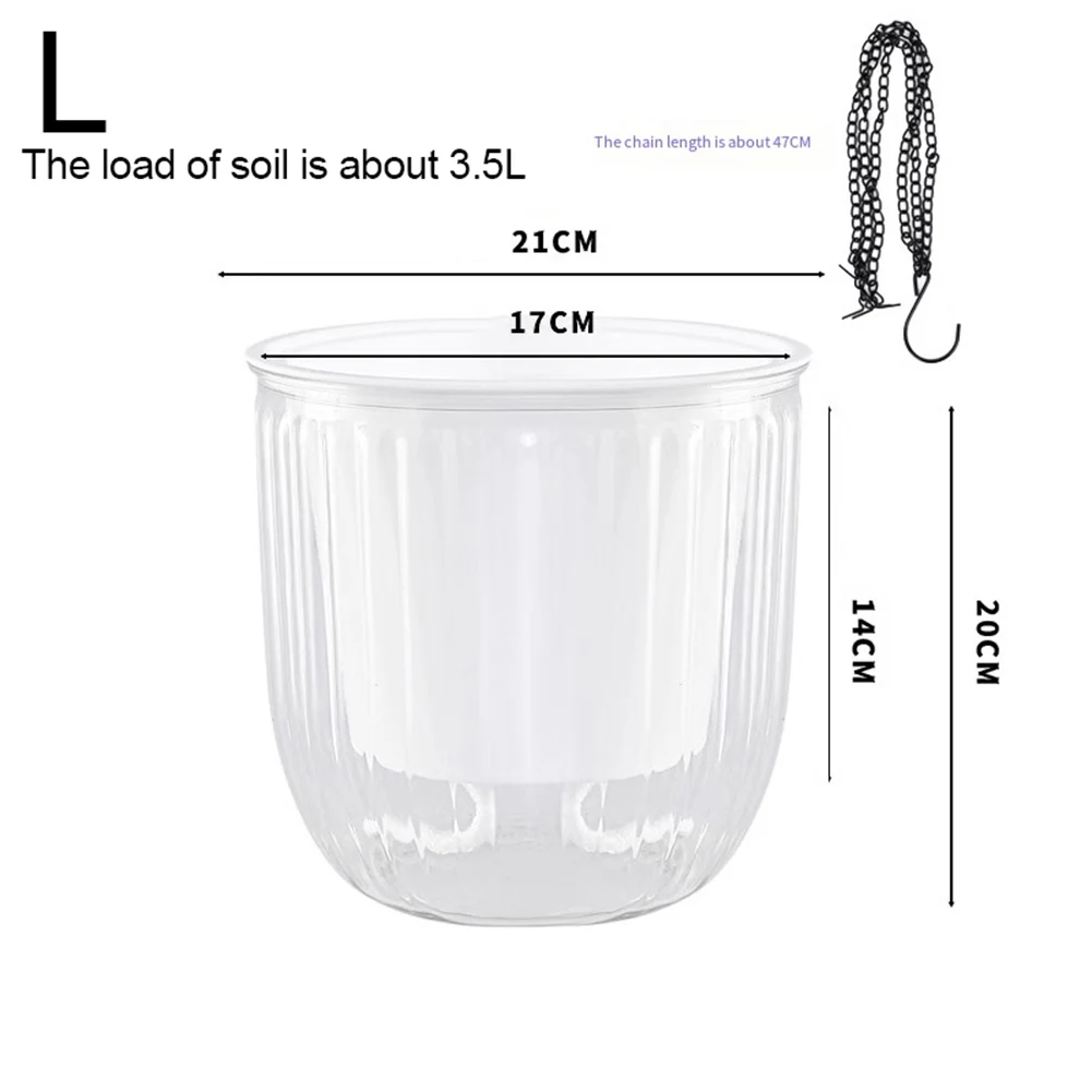 Effective Drainage System Self-Watering Flowerpot Self-Priming Design Smart Gardening Solution Moisture Reservoir