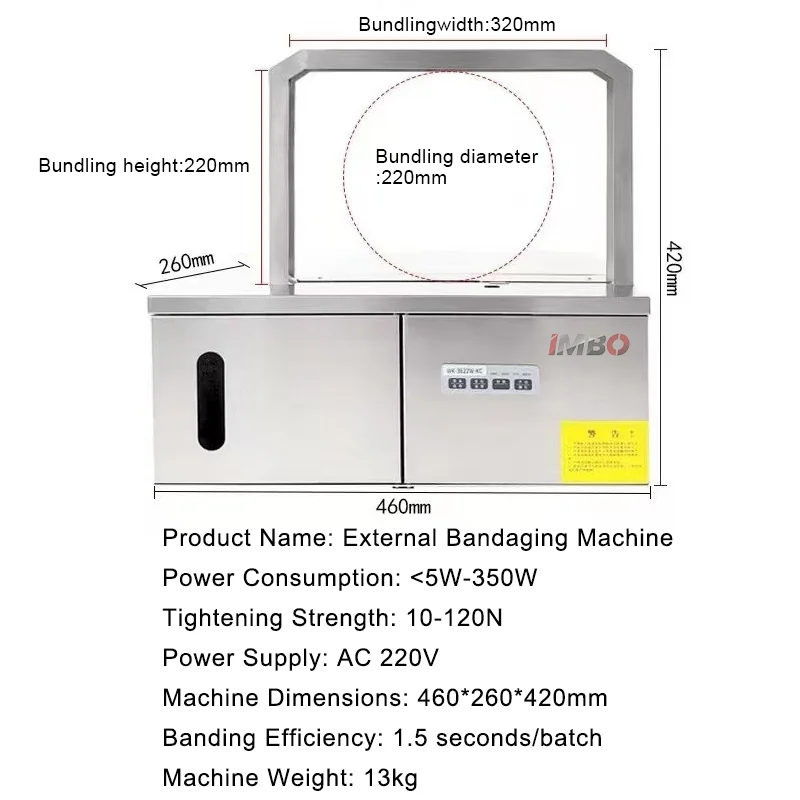 IBMO-OP1 Automatic Sensing Strapping Machine Customizable Cable Tie Bundling Packing Machine for Supermarket Store