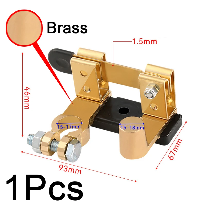 Switchable Car Battery Connector 12V/24V Brass Zinc Alloy Knife Blade Isolator Power Cutoff Car Battery Connection Switcher